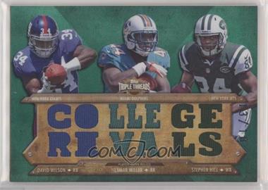 2012 Topps Triple Threads - Relic Combos - Emerald #TTRC-15 - David Wilson, Lamar Miller, Stephen Hill /18