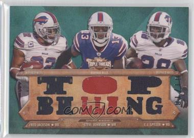 2012 Topps Triple Threads - Relic Combos - Emerald #TTRC-29 - Fred Jackson, C.J. Spiller, Steve Johnson /18