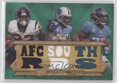 2012 Topps Triple Threads - Relic Combos - Emerald #TTRC-39 - Arian Foster, Chris Johnson, Maurice Jones-Drew /18