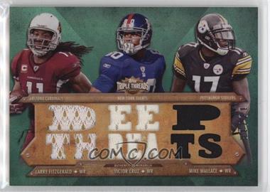 2012 Topps Triple Threads - Relic Combos - Emerald #TTRC-42 - Victor Cruz, Larry Fitzgerald, Mike Wallace /18