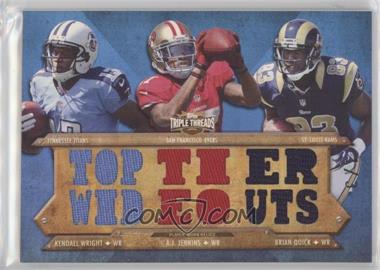 2012 Topps Triple Threads - Relic Combos - Sapphire #TTRC-11 - Kendall Wright, A.J. Jenkins, Brian Quick /3