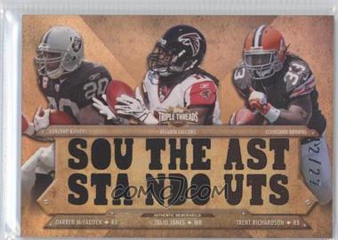 2012 Topps Triple Threads - Relic Combos - Sepia #TTRC-32 - Darren McFadden, Julio Jones, Trent Richardson /27