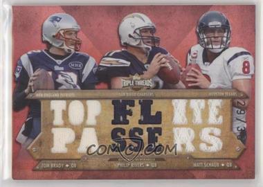 2012 Topps Triple Threads - Relic Combos #TTRC-23 - Tom Brady, Philip Rivers, Matt Schaub /36