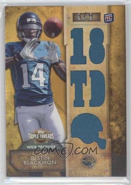 2012 Topps Triple Threads - Relics - Gold #TTR-28 - Justin Blackmon /9