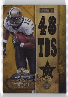 2012 Topps Triple Threads - Relics - Gold #TTR-83 - Marques Colston /9