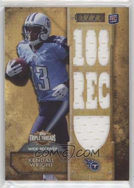 2012 Topps Triple Threads - Relics - Sepia #TTR-56 - Kendall Wright /27