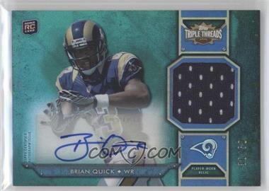 2012 Topps Triple Threads - Rookie Autograph Relics - Emerald #TTRAR-40 - Brian Quick /50