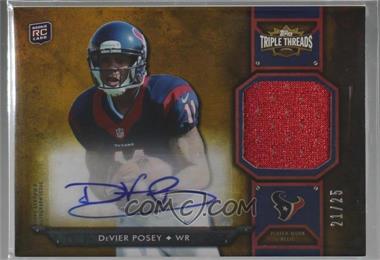 2012 Topps Triple Threads - Rookie Autograph Relics - Gold #TTRAR-37 - DeVier Posey /25 [Noted]