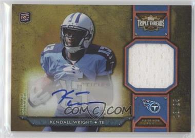 2012 Topps Triple Threads - Rookie Autograph Relics - Gold #TTRAR-59 - Kendall Wright /25