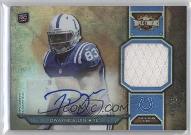 2012 Topps Triple Threads - Rookie Autograph Relics - Sepia #TTRAR-3 - Dwayne Allen /75