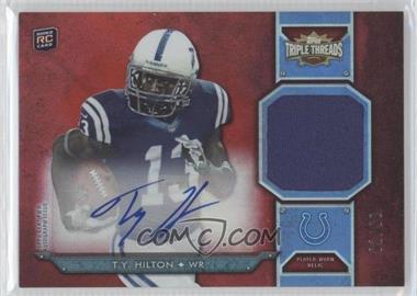 2012 Topps Triple Threads - Rookie Autograph Relics #TTRAR-22 - T.Y. Hilton /99