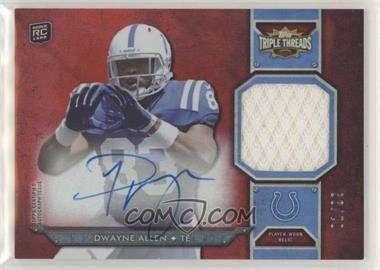 2012 Topps Triple Threads - Rookie Autograph Relics #TTRAR-4 - Dwayne Allen /99