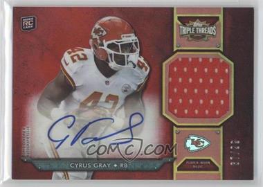 2012 Topps Triple Threads - Rookie Autograph Relics #TTRAR-58 - Cyrus Gray /99