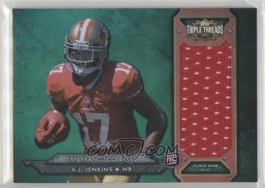 2012 Topps Triple Threads - Rookie Jumbo Relic - Emerald #TTRJR-1 - A.J. Jenkins /50