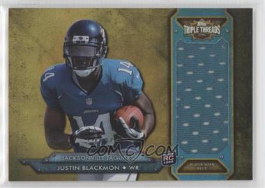 2012 Topps Triple Threads - Rookie Jumbo Relic - Gold #TTRJR-24 - Justin Blackmon /25