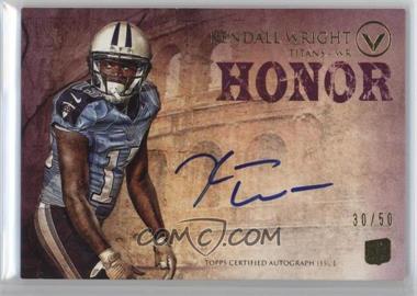 2012 Topps Valor - Valor Autograph Rookie - Honor #VA-KW - Kendall Wright /50