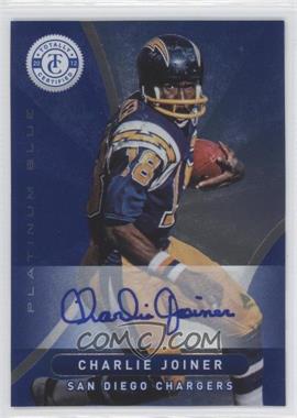2012 Totally Certified - [Base] - Platinum Blue Signatures #91 - Charlie Joiner /49