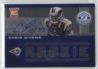 2012 Totally Certified - [Base] - Platinum Blue #208 - Freshman Fabric - Chris Givens /99