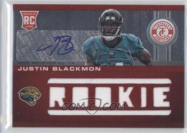 2012 Totally Certified - [Base] - Platinum Red #217 - Freshman Fabric - Justin Blackmon /99