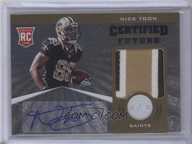 2012 Totally Certified - Certified Future Signature Materials - Prime #26 - Nick Toon /49