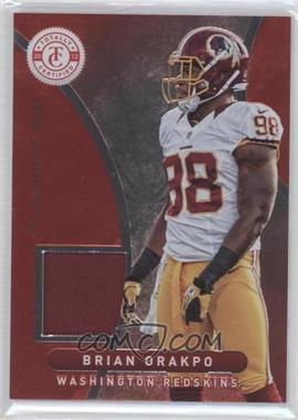 2012 Totally Certified - Materials - Platinum Red #71 - Brian Orakpo /299