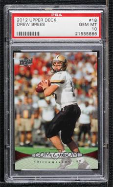 2012 Upper Deck - [Base] #18 - Drew Brees [PSA 10 GEM MT]