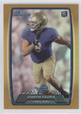 2013 Bowman - [Base] - Gold Rainbow Foil #184 - Joseph Fauria /399