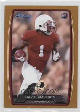 2013 Bowman - [Base] - Gold #217 - David Amerson /399