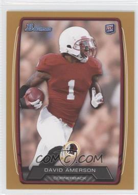 2013 Bowman - [Base] - Gold #217 - David Amerson /399