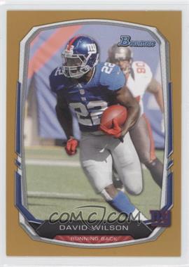 2013 Bowman - [Base] - Gold #95 - David Wilson /75