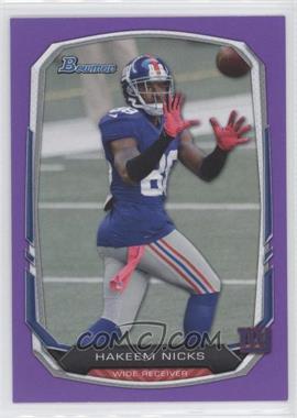 2013 Bowman - [Base] - Purple #56 - Hakeem Nicks