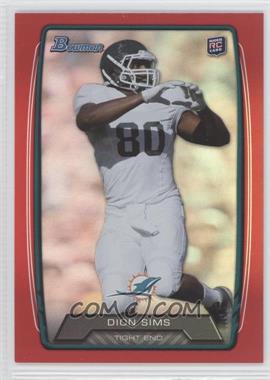 2013 Bowman - [Base] - Red Rainbow Foil #111 - Dion Sims /199