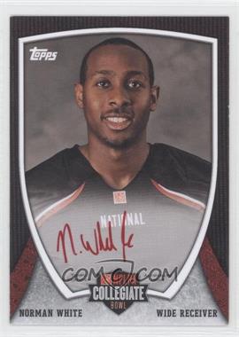 2013 Bowman - NFLPA Collegiate Bowl Autographs - Red Ink #8 - Norman White