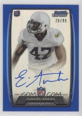 2013 Bowman - Rookie Chrome Refractor Autograph - Blue #RCRA-EA - Ezekiel Ansah /99