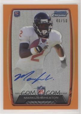 2013 Bowman - Rookie Chrome Refractor Autograph - Orange #RCRA-MW - Markus Wheaton /50