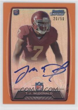 2013 Bowman - Rookie Chrome Refractor Autograph - Orange #RCRA-TJM - T.J. McDonald /50