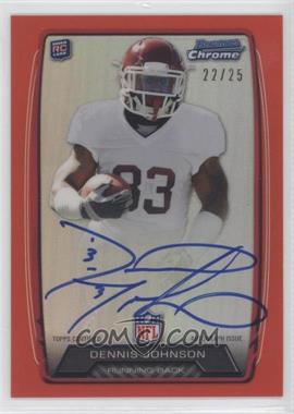 2013 Bowman - Rookie Chrome Refractor Autograph - Red #RCRA-DEJ - Dennis Johnson /25