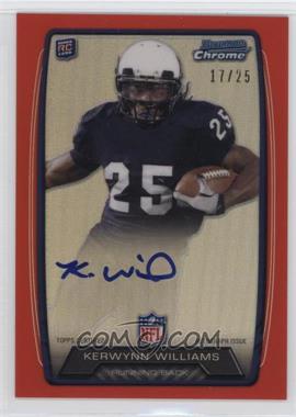 2013 Bowman - Rookie Chrome Refractor Autograph - Red #RCRA-KW - Kerwynn Williams /25