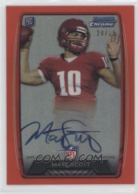 2013 Bowman - Rookie Chrome Refractor Autograph - Red #RCRA-MS - Matt Scott /25