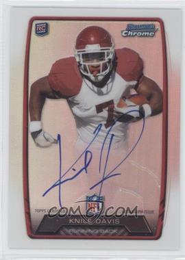 2013 Bowman - Rookie Chrome Refractor Autograph #RCRA-KD - Knile Davis