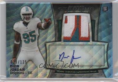 2013 Bowman Sterling - Autograph Rookie Relics - Blue Wave Refractor #BSAR-DJ - Dion Jordan /125