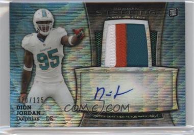 2013 Bowman Sterling - Autograph Rookie Relics - Blue Wave Refractor #BSAR-DJ - Dion Jordan /125