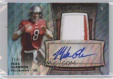 2013 Bowman Sterling - Autograph Rookie Relics - Blue Wave Refractor #BSAR-MG - Mike Glennon /125