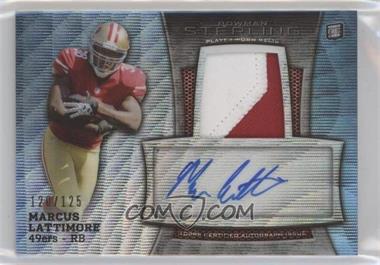 2013 Bowman Sterling - Autograph Rookie Relics - Blue Wave Refractor #BSAR-ML - Marcus Lattimore /125 [EX to NM]