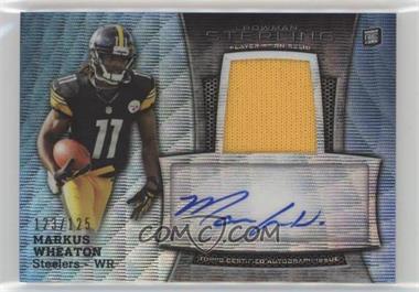 2013 Bowman Sterling - Autograph Rookie Relics - Blue Wave Refractor #BSAR-MW - Markus Wheaton /125