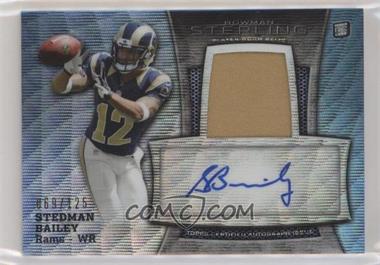 2013 Bowman Sterling - Autograph Rookie Relics - Blue Wave Refractor #BSAR-SB - Stedman Bailey /125