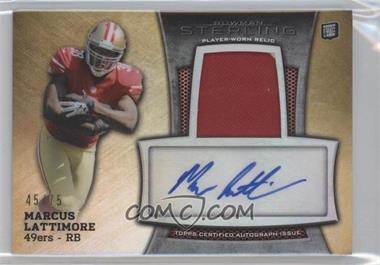 2013 Bowman Sterling - Autograph Rookie Relics - Gold Refractor #BSAR-ML - Marcus Lattimore /75