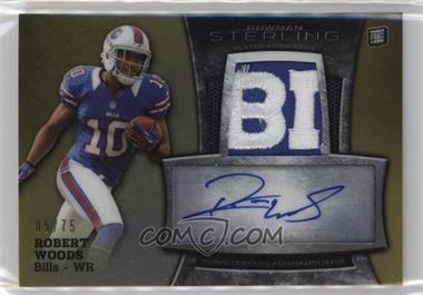 2013 Bowman Sterling - Autograph Rookie Relics - Gold Refractor #BSAR-RW - Robert Woods /75