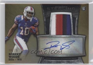 2013 Bowman Sterling - Autograph Rookie Relics - Gold Refractor #BSAR-RW - Robert Woods /75