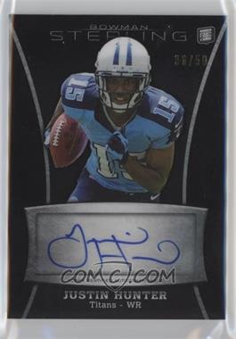 2013 Bowman Sterling - Autographs - Black Refractor #BSA-JH - Justin Hunter /50